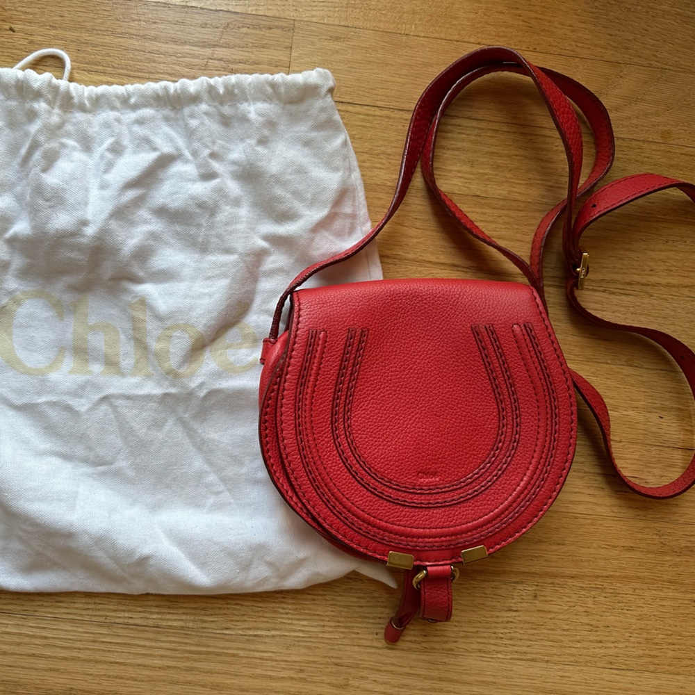 Authentic Chloe Marcie red mini bag